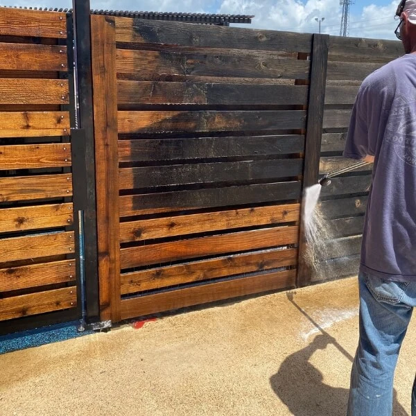 Wooden Gate Cleaning